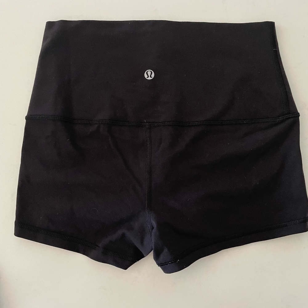 Black lululemon shorts size 4, worn once